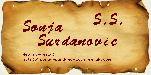 Sonja Surdanović vizit kartica